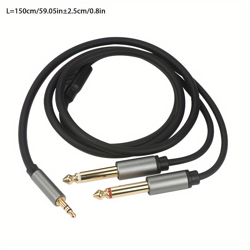 3.5mm to 6.35mm audio cables for high-fidelity sound quality. Compatible with PC, phone, tablet, MP3, speaker, guitar, microphone, amplifier, and CD player. Eid Al-Adha Mubarak.