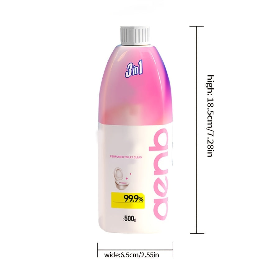 This 500ml bottle of toilet cleaner is perfect for cleaning ceramic surfaces, including toilets, toilet bowls, urinals, and sinks. It has a fresh aroma and helps to deodorize and descale.