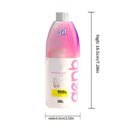 This 500ml bottle of toilet cleaner is perfect for cleaning ceramic surfaces, including toilets, toilet bowls, urinals, and sinks. It has a fresh aroma and helps to deodorize and descale.