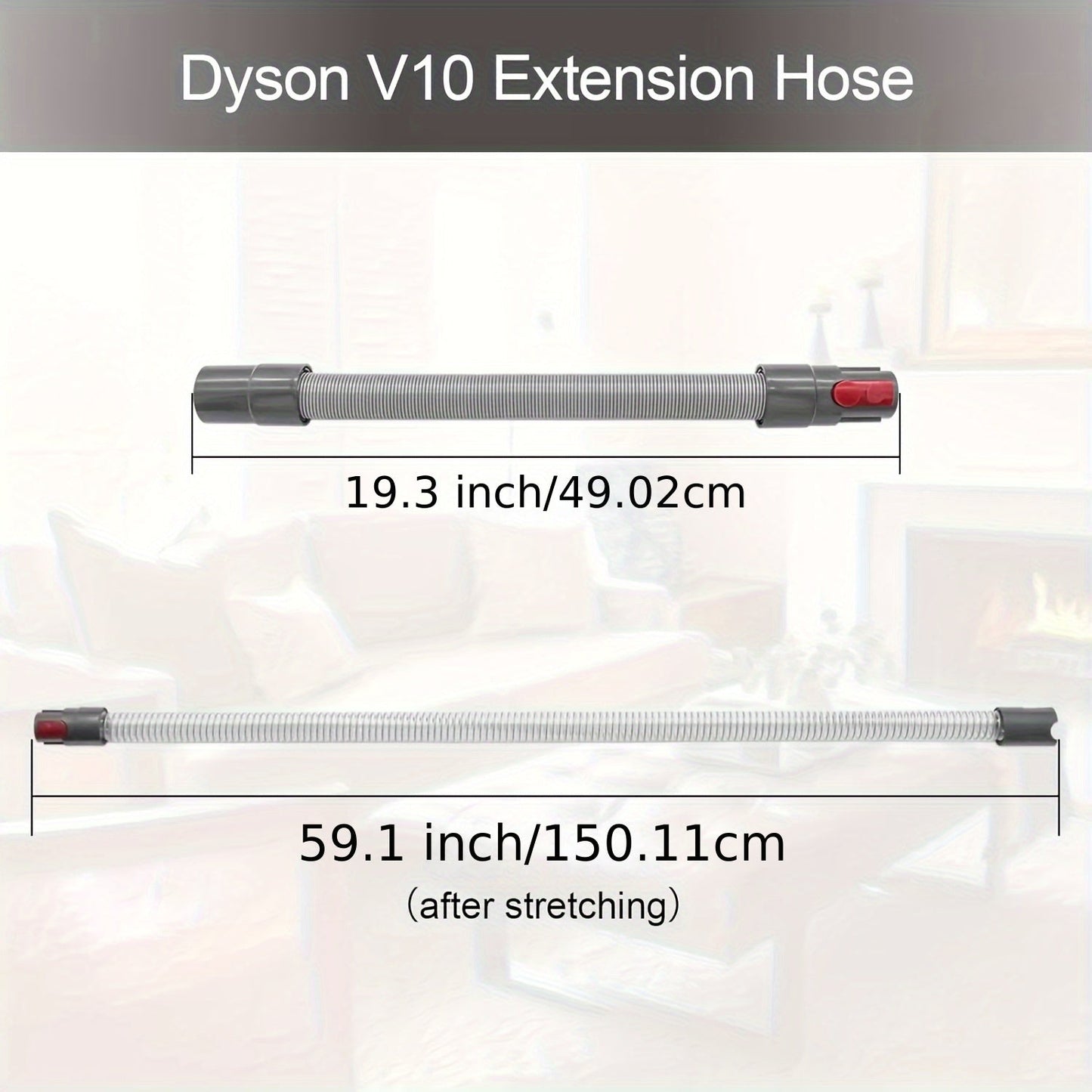 1 pack of flexible extension hoses suitable for use with Dyson V15, V12, V11, V10, V8, and V7 vacuum cleaners.