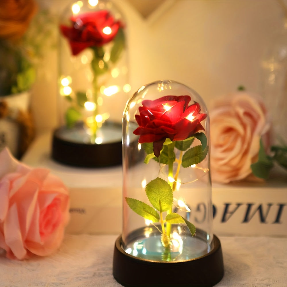 Create a lovely LED rose night light, ideal for romantic decor and gifts on special occasions like Valentine's Day or Mother's Day. Great for desktops, flower decorations, or as a