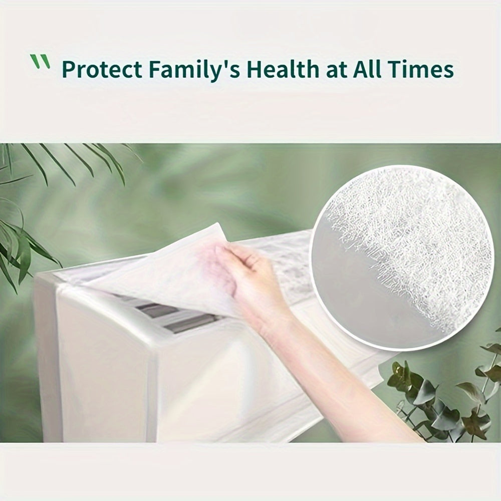 5 flame retardant air conditioner filter pads measuring 80.01x19.99cm to improve home air quality by capturing PM2.5, pollen, and smoke.