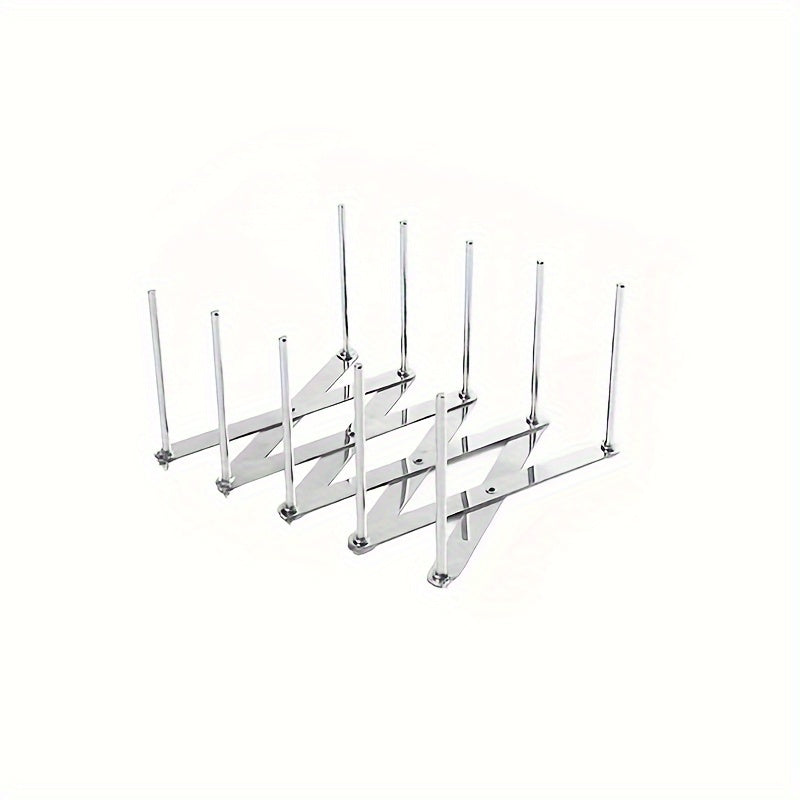 Stainless Steel Dish Rack - Retractable Multipurpose Storage Organizer for Kitchen Counter, Cabinet, and Shelf - Vertical Drying Rack for Plates, Pot Lids, and Cutting Boards - Kitchen Organization Solution