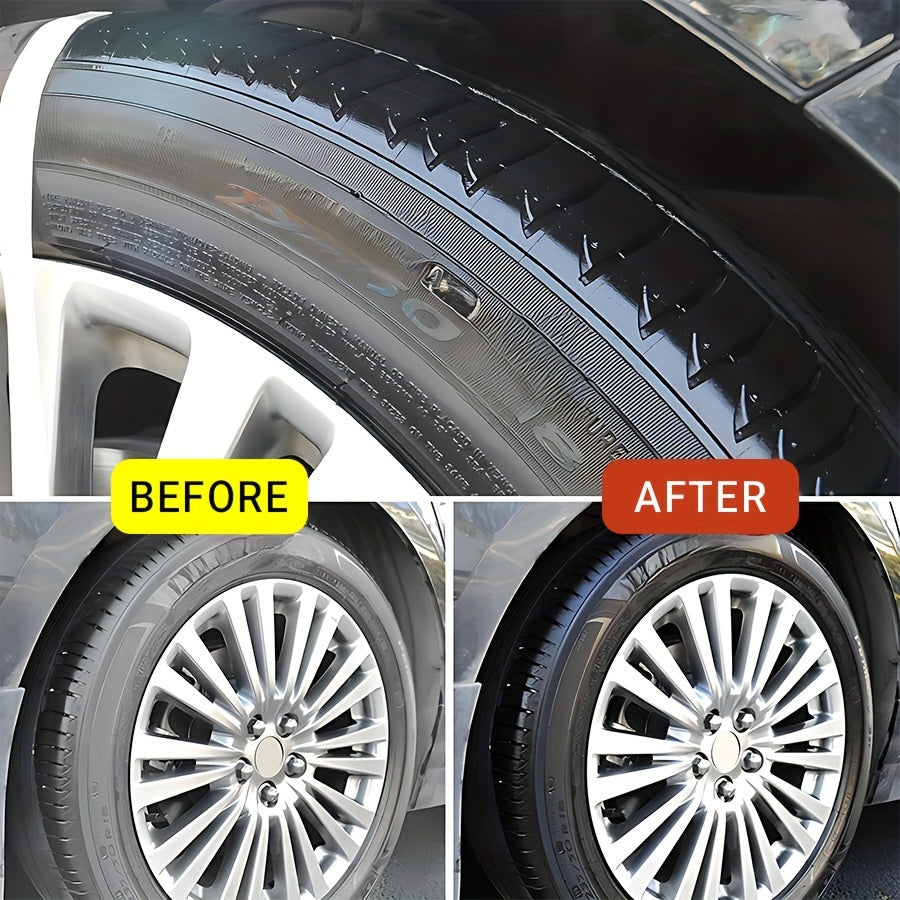 Car restoration wax with multi-purpose use: interior shine, tire protection, black vehicle yellowing repair, and nano crystal plating for dashboards.