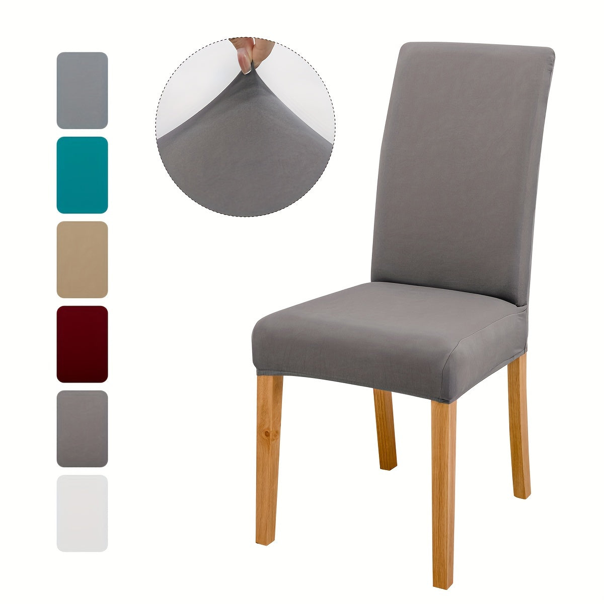 4/6 solid color stretchy chair covers