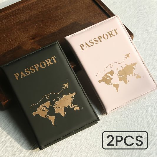 2 Faux Leather passport covers for international travel