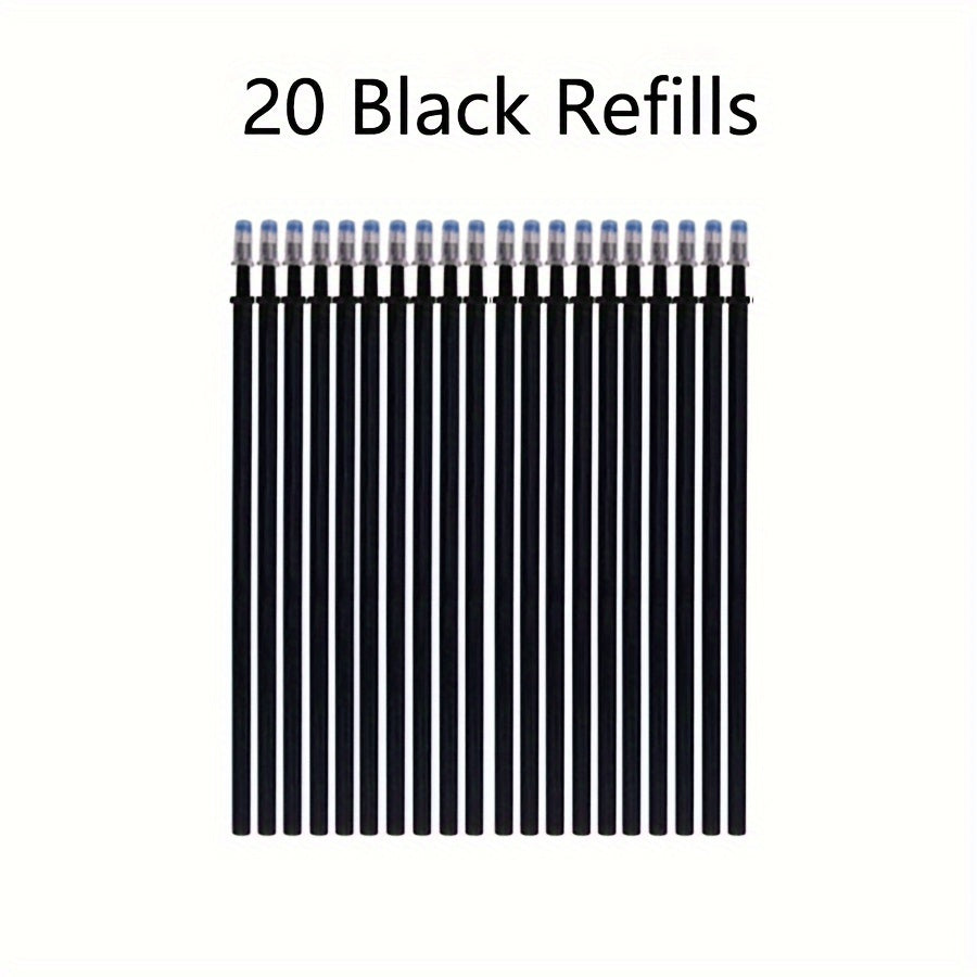 Set of 13 or 20 erasable pens with 0.5 refill, washable handle. Perfect for office or school use.