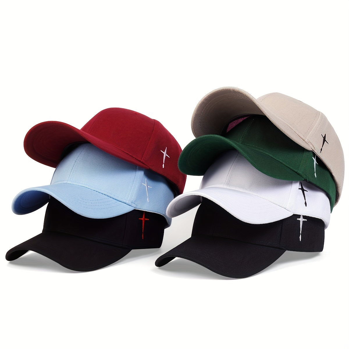 A stylish and versatile men's cross baseball cap, perfect for spring, fall, and summer. This adjustable hat is an excellent choice for gifts.