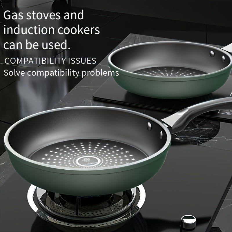 Non-stick frying pan for induction cooker and gas stove, oil-free cooking, multi-function.