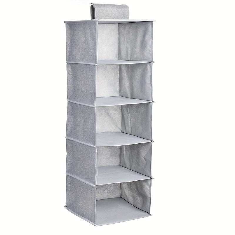 Multi-Layer Hanging Closet Organizer with Removable Drawers - Save Space and Stay Organized! Great for Sweaters, Jeans, Shirts | Perfect for Dorms & RVs.