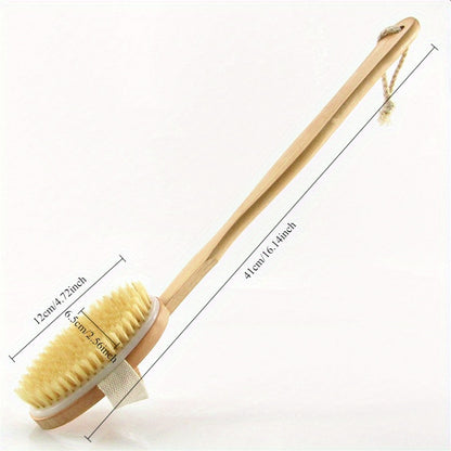 High-quality Bemore dry brush with long handle for gentle exfoliation, ideal for sensitive skin.