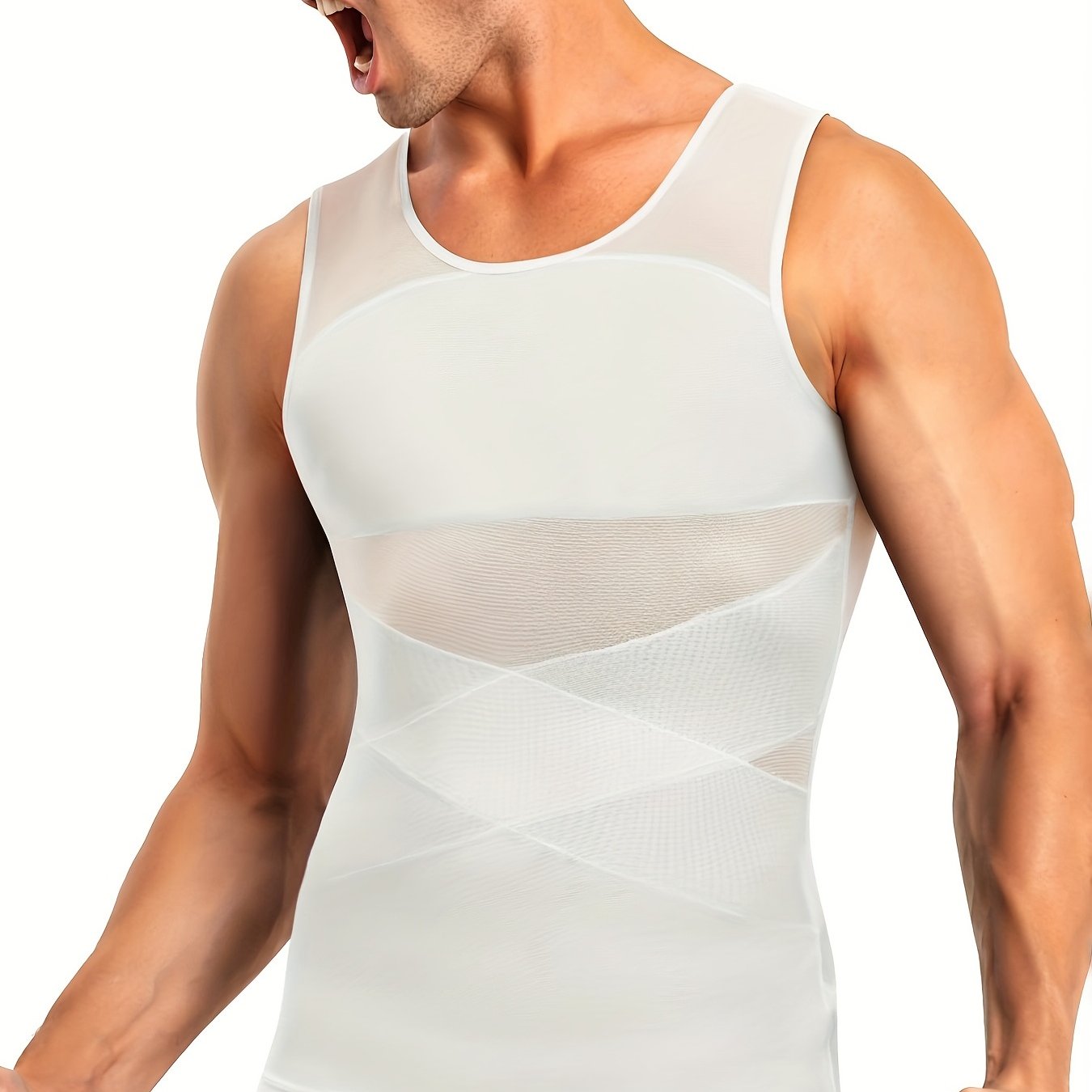 SCARBORO Men's Compression Shirt Slimming Vest