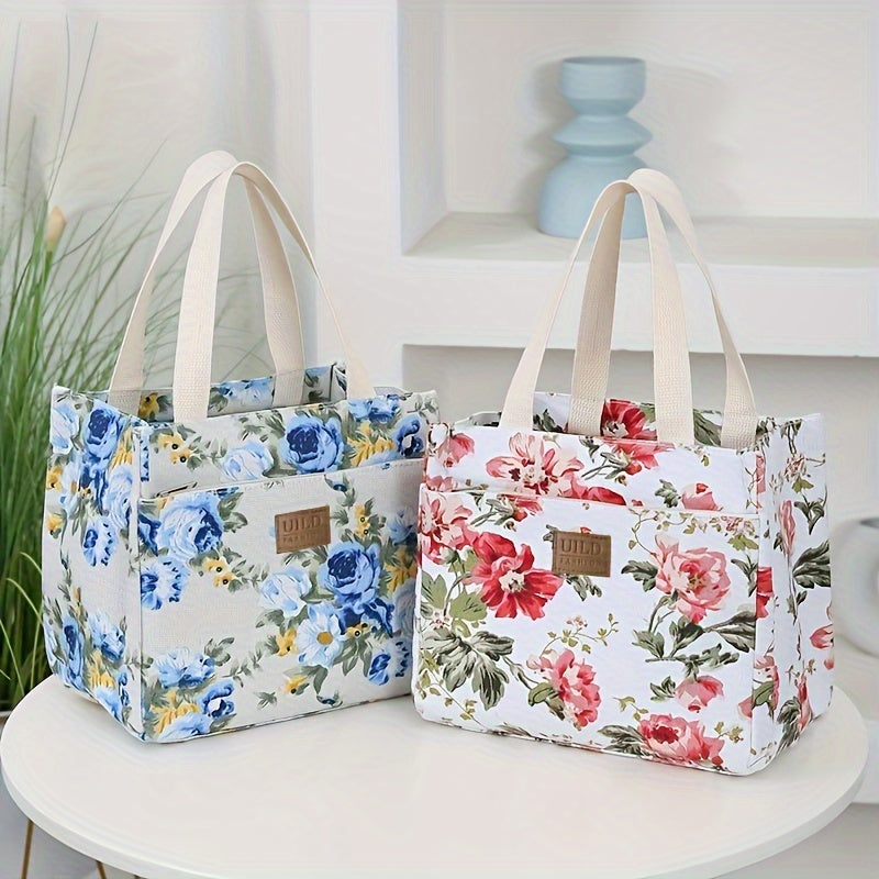 Stay stylish and organized with our large capacity insulated lunch bag. The aluminum foil lining keeps your food fresh all day, making it perfect for work, travel, or picnics. Choose from a variety of floral designs to suit your personal style. Stay