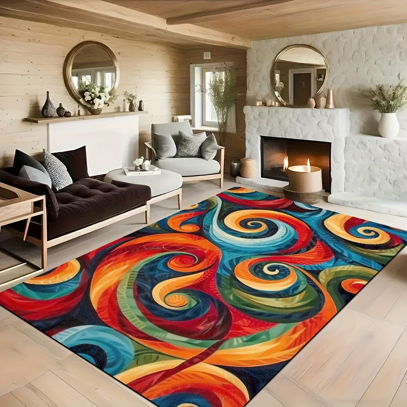 Soft and thick abstract three-dimensional line kitchen floor mat with a thickness of 8mm. Can be used in the living room, bedroom, and indoor doors. This machine-washable entrance carpet is a decorative addition to any space. Ideal for kitchen use.