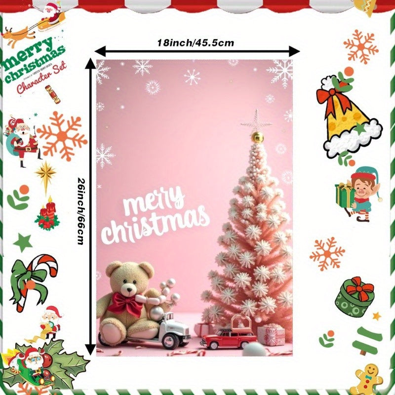 One piece of Merry Christmas Kitchen Towels Tea Towels featuring a Christmas Tree design, measuring 18 by 66.04 cm, from CSTBG.