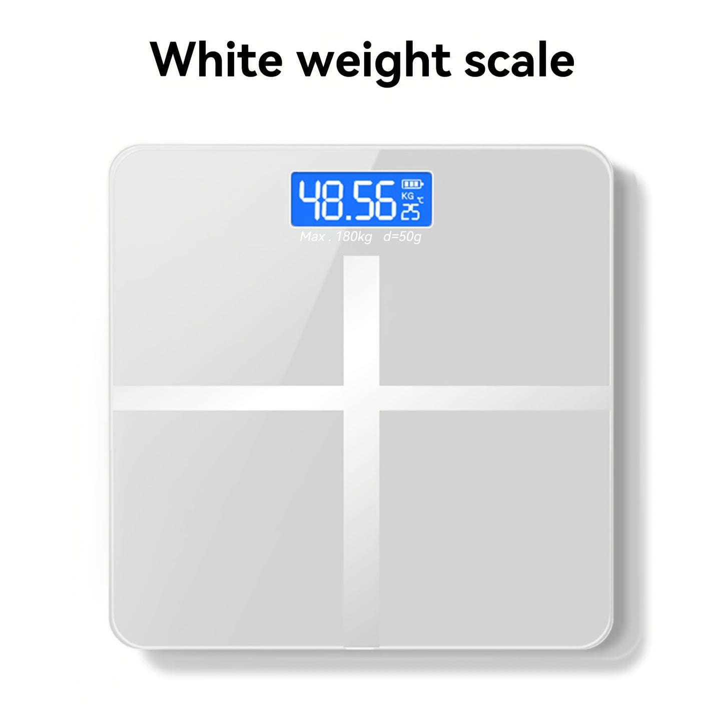 High-precision electronic weight scale, 179.62 KG capacity, switchable between KG and pounds, wide platform, LCD display with temperature, ideal for home and gym.