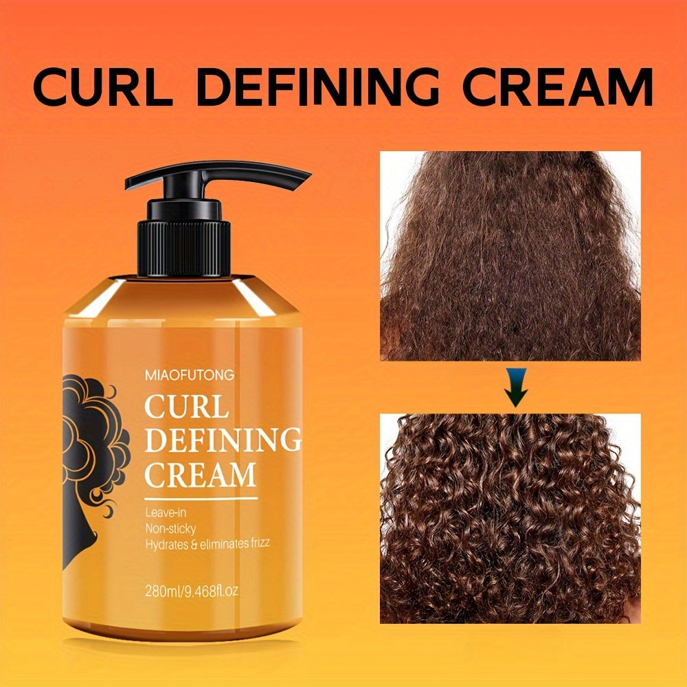 American Curl Styling Cream with Moroccan Argan Oil for Curly Hair, Long-Lasting Hold