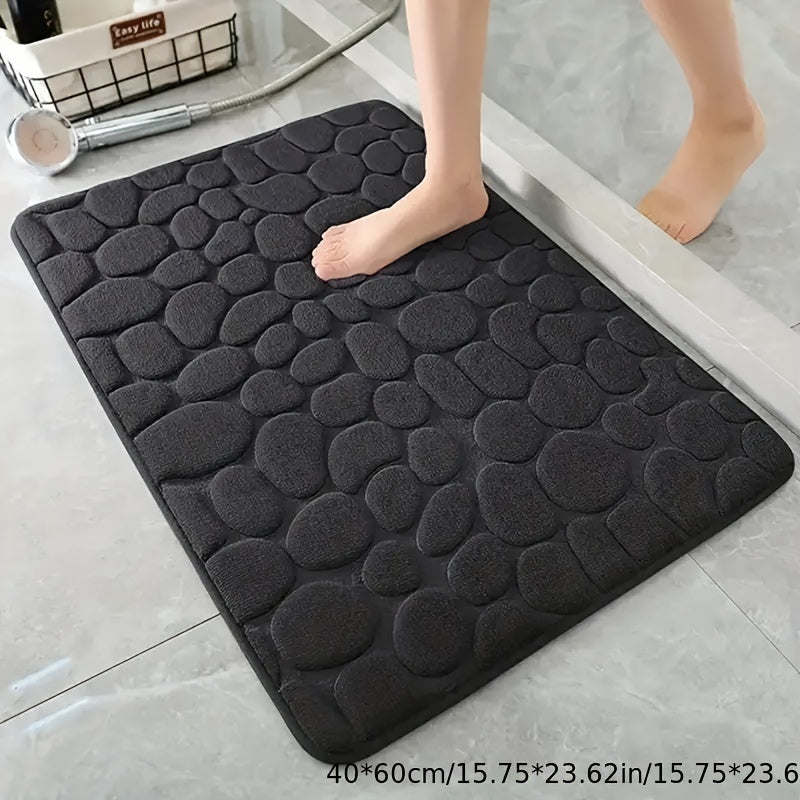 Get ready for the Halloween season with this high-quality bathroom rug! Made of low pile polyester flannel with PVC backing, this rectangular bath mat is quick-drying, machine washable, and non-slip. Its knitted fabric ensures high absorbency, making it