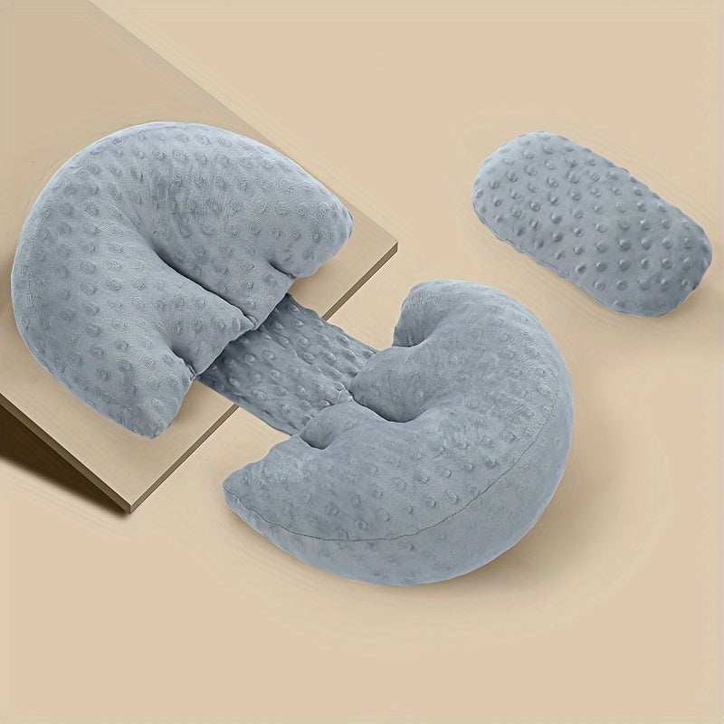 Maternity Pillow for Pregnancy, Provides Side Sleeping Support for Belly, Waist, and Back, Includes Small Pillow