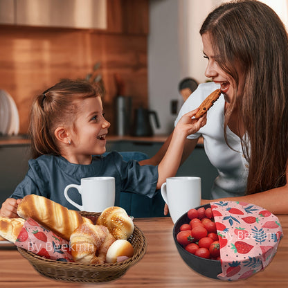 A 5-piece collection of eco-friendly Beeswax Food Wraps - Perfect for wrapping cheese, fruit, bread, snacks and more. These reusable wraps are non-stick and ideal for storing food in your kitchen pantry or refrigerator.