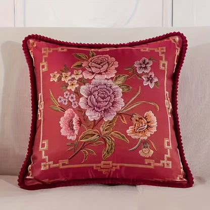 High-precision chenille European pillow case featuring jacquard embroidery, suitable for various settings, ideal for home decoration.