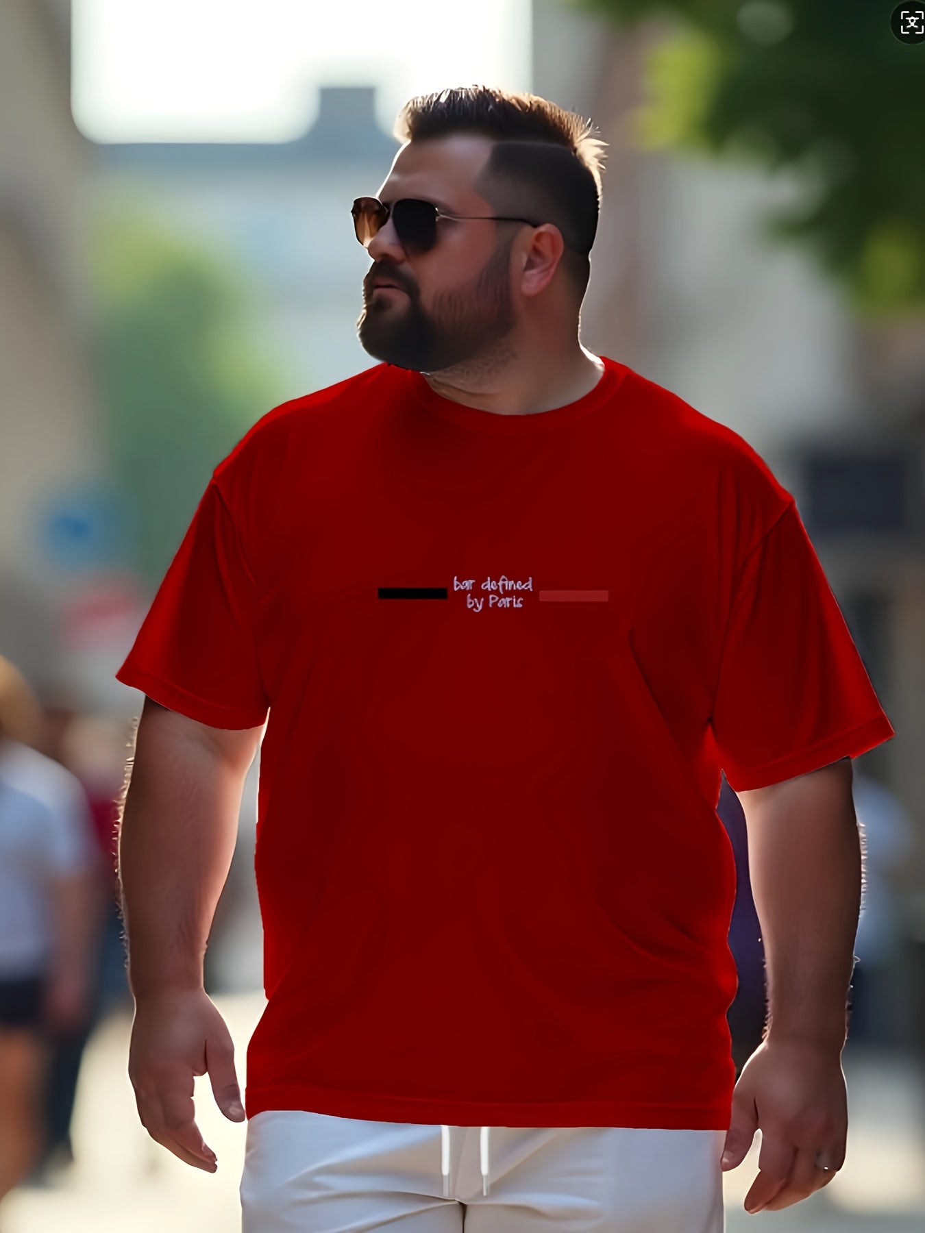 Plus size men's printed t-shirt, perfect for outdoor and party wear.