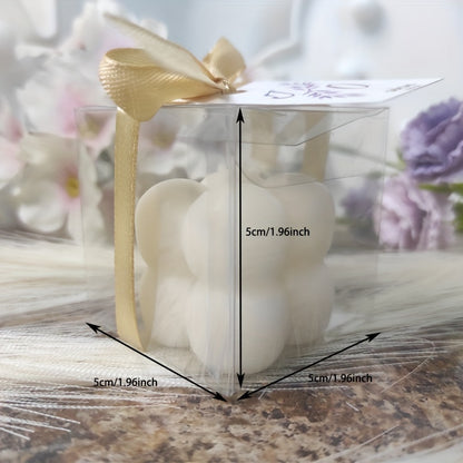 50 transparent PVC gift boxes for candles, each measuring 4.98*4.98cm. Great for party supplies.