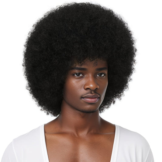 Retro 70s Rock Punk Disco Afro Wigs for Men - Perfect for Halloween, Christmas, Cosplay, and Hippie Photo Shoots - Available in 3 Colors