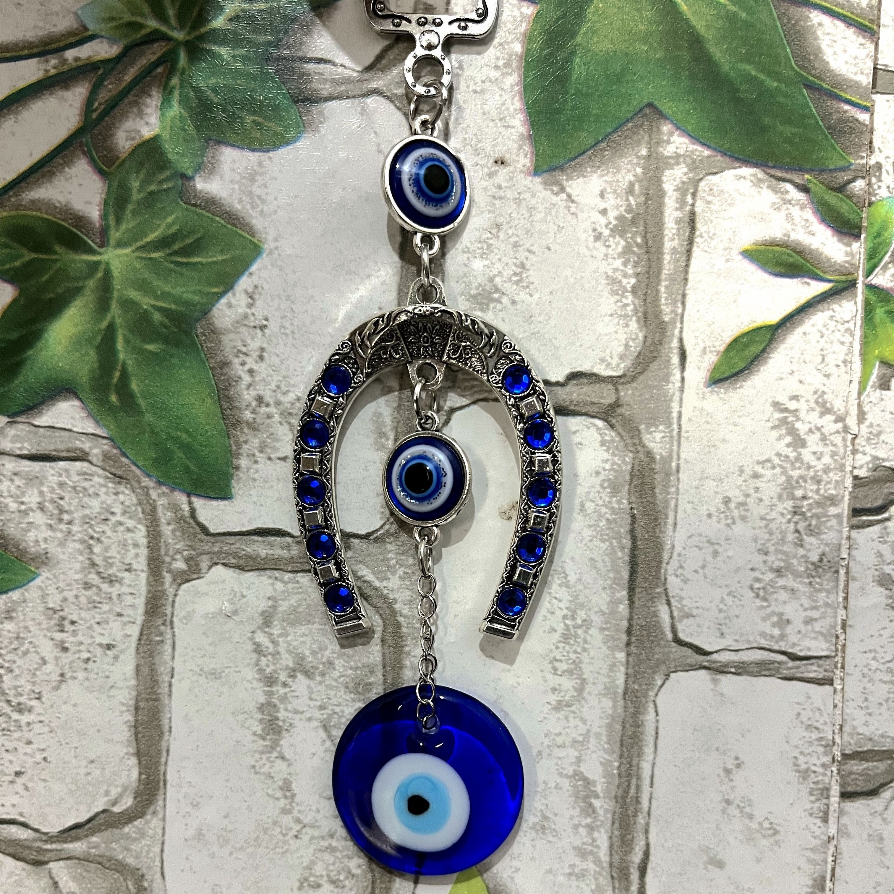 Blue eye jewelry devil's eye pendant for car or home decoration, backpack key hanging, or unique gift.