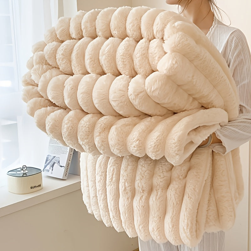 Soft and cozy, this Milk Velvet blanket is perfect for keeping you warm and comfortable. Versatile and multi-functional, it can be used as a knee blanket, shoulder blanket, bed blanket, sofa blanket, or even a camping blanket. With a modern style and