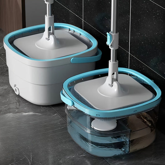 Get a hands-free spin mop with a washable, reusable pad. It comes with a stainless steel clean and dirt separation bucket and an easy wringing system for efficient floor cleaning in any room of your home.