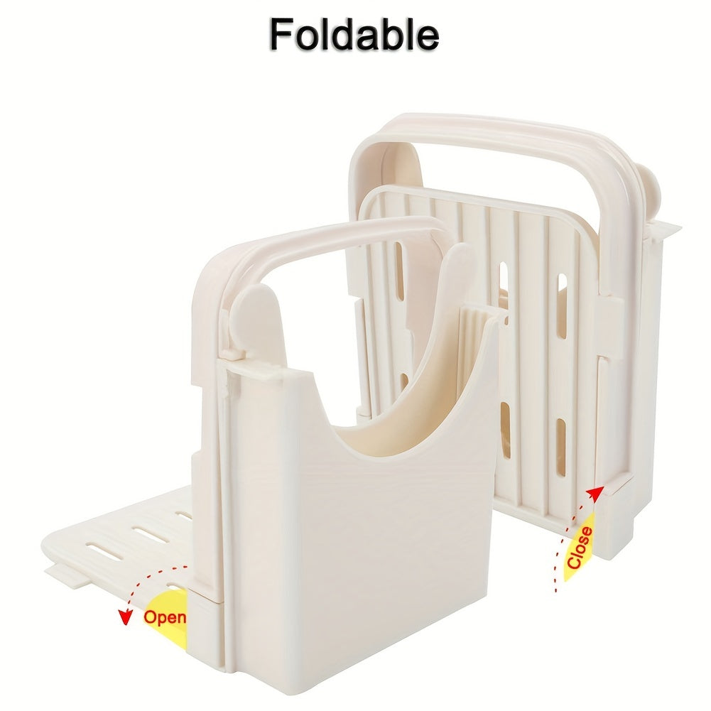 Складной направляющий для нарезки хлеба с формой для 5 толщин нарезки, резак для хлеба, багетов и сэндвичей - 1 шт.