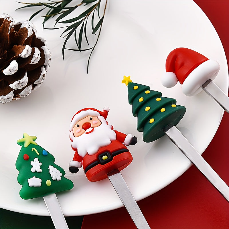 Top Pick: Adorable Christmas Cartoon Stainless Steel Spoon for Milk, Coffee, Desserts, Honey, and Seasonings