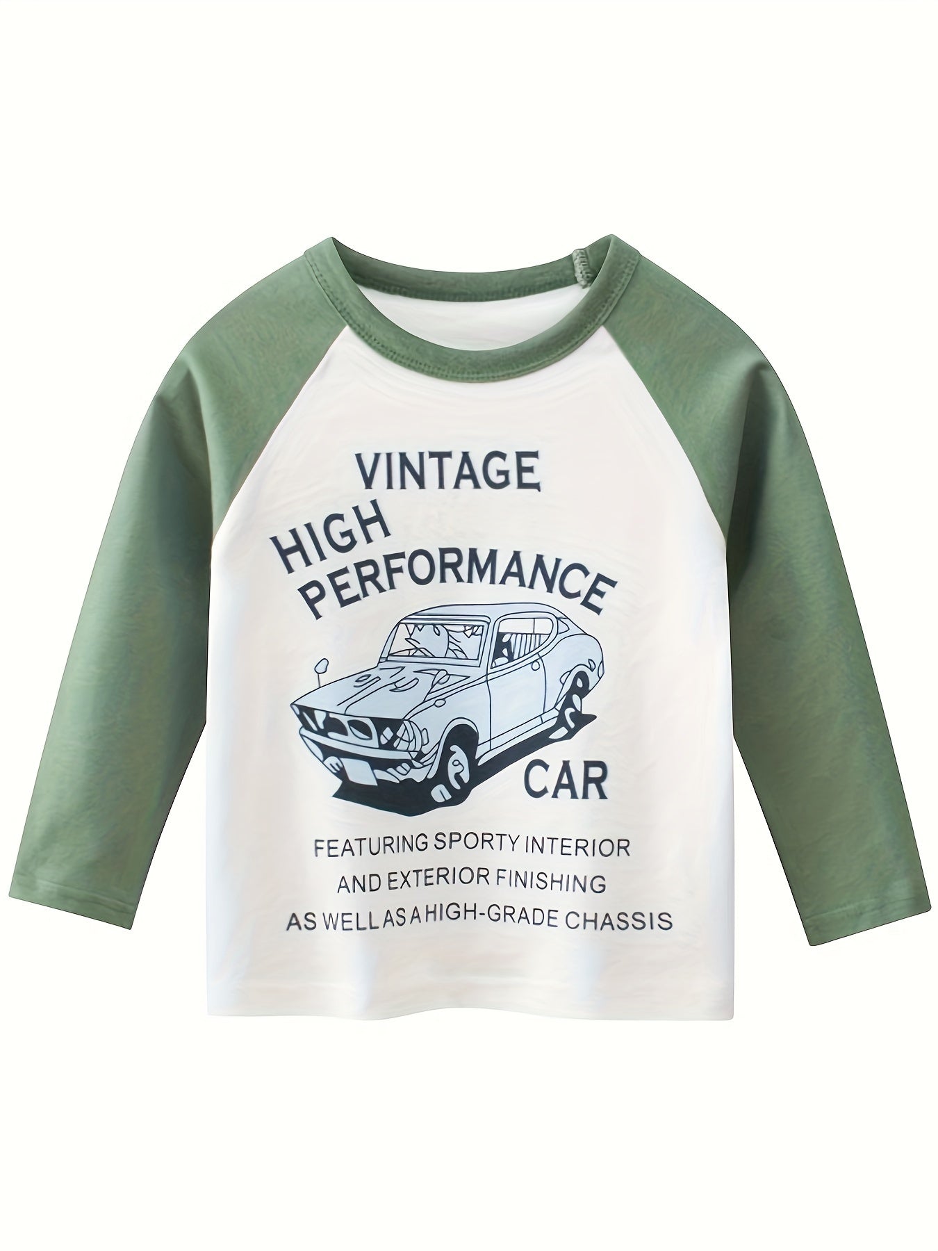 Vintage Car Print T-shirt Set for Boys