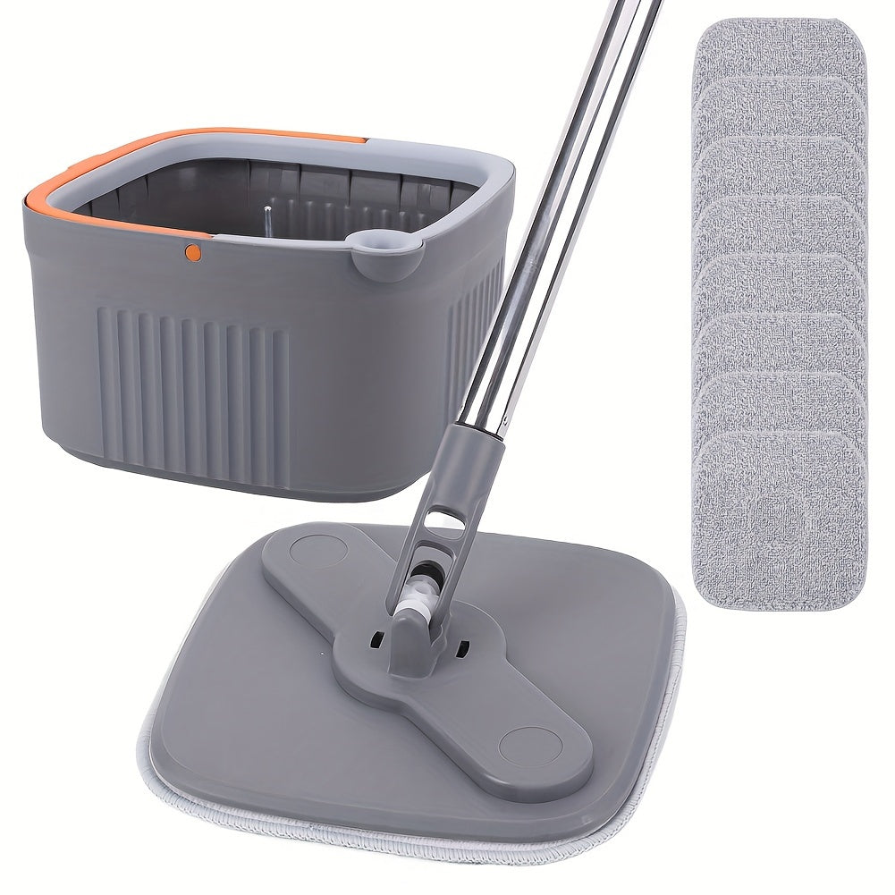 Hands-Free Wash Mop with Automatic Water Separation and 360° Rotating Feature - Ideal for Easy Living Room Cleaning, Made of Strong Plastic Material for Long-Lasting Use