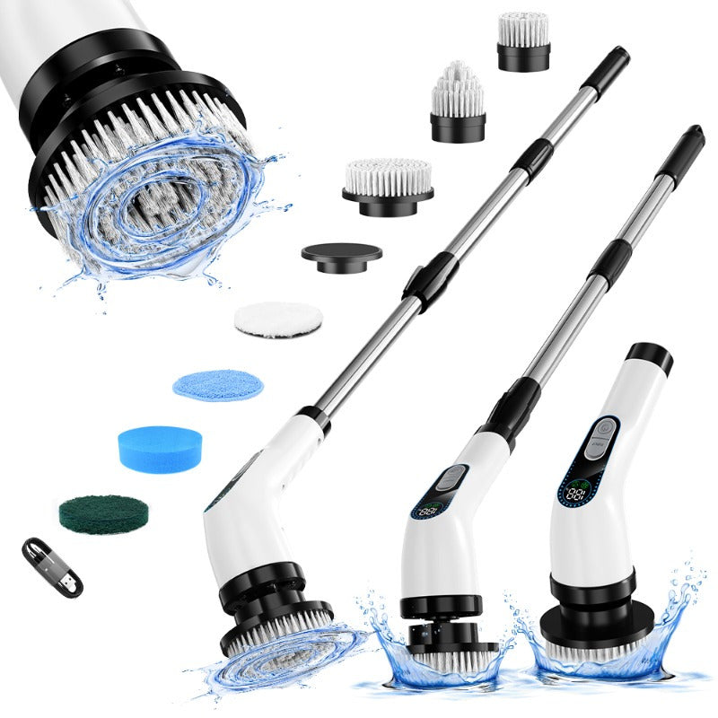 The Inskam Cordless Electric Spin Scrubber is a convenient cleaning tool that is USB rechargeable and features a long handle for easy use in bathrooms and showers. It comes with 9 brush heads and is ideal for cleaning bathtubs, tiles, floors, and cars.