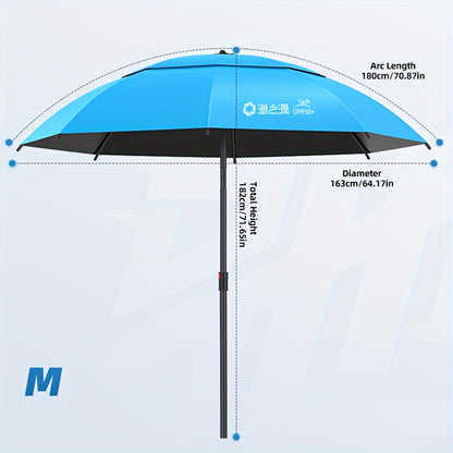 Yuzhiyuan 1pc Fishing Umbrella, Portable and Durable with Fixed Ground Plug, Suitable for Multiple Terrains