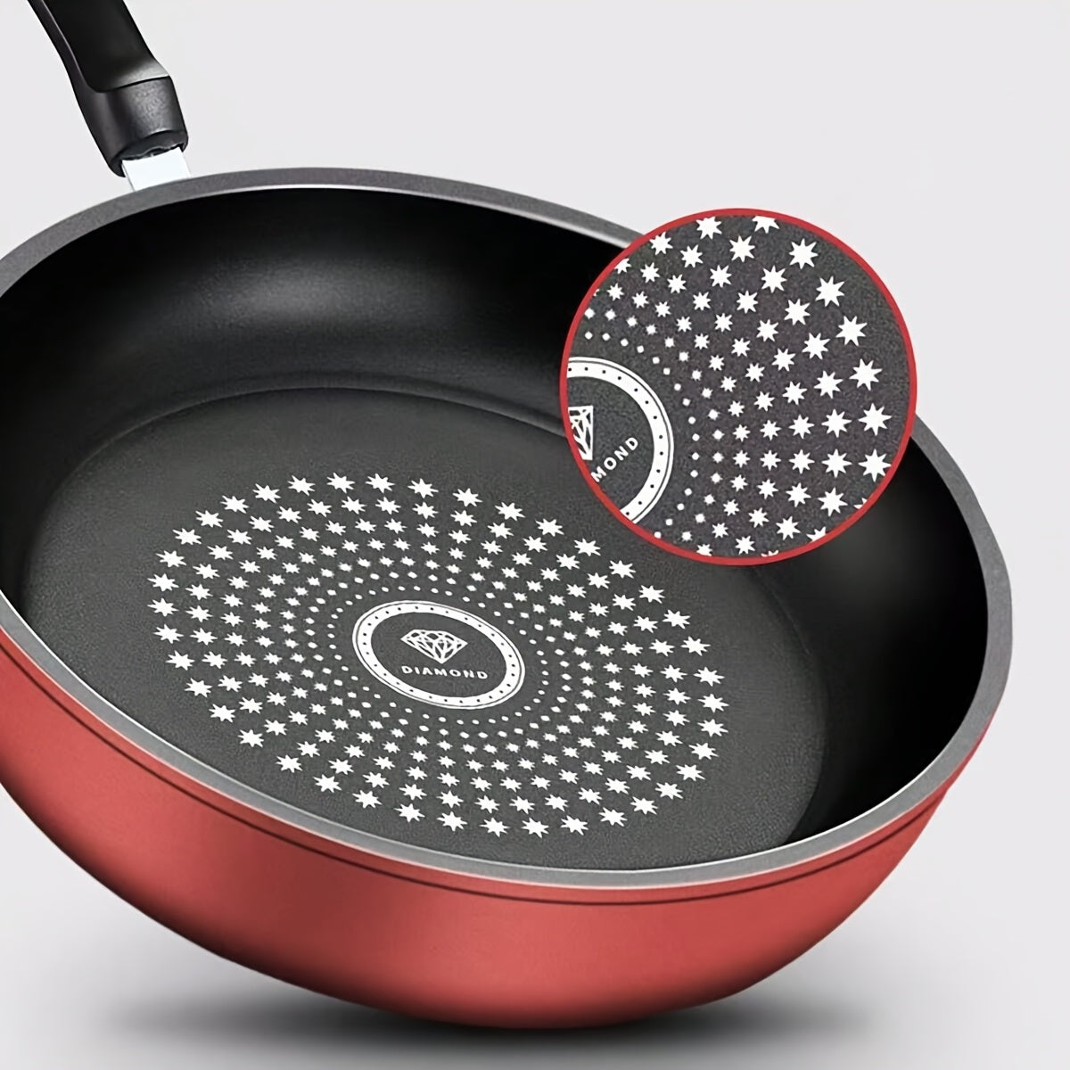 Small, flat bottom 24cm skillet made of non-stick cast iron with lid. This dual-use pan is perfect for cooking pancakes and more, designed to be used on both induction and gas stoves for a smokeless cooking experience.