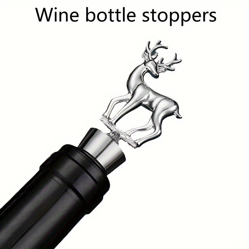 Wine stopper set including Fawn design.