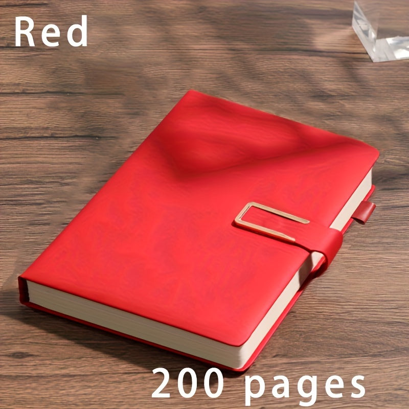 Customized A5 leather notebook with bookmark - Ideal for business and university use.