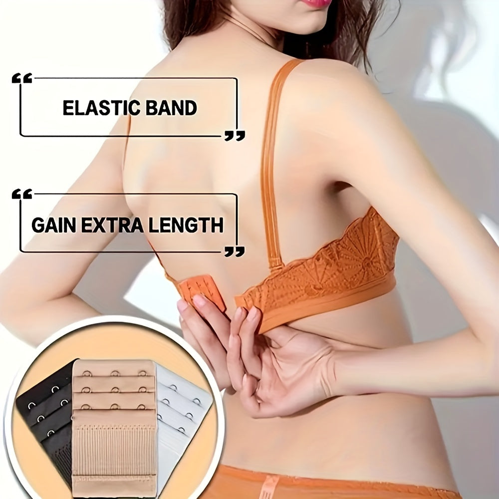 12 elastic bra buckles in 2/3/4 hook styles for adjustable lingerie back extensions.