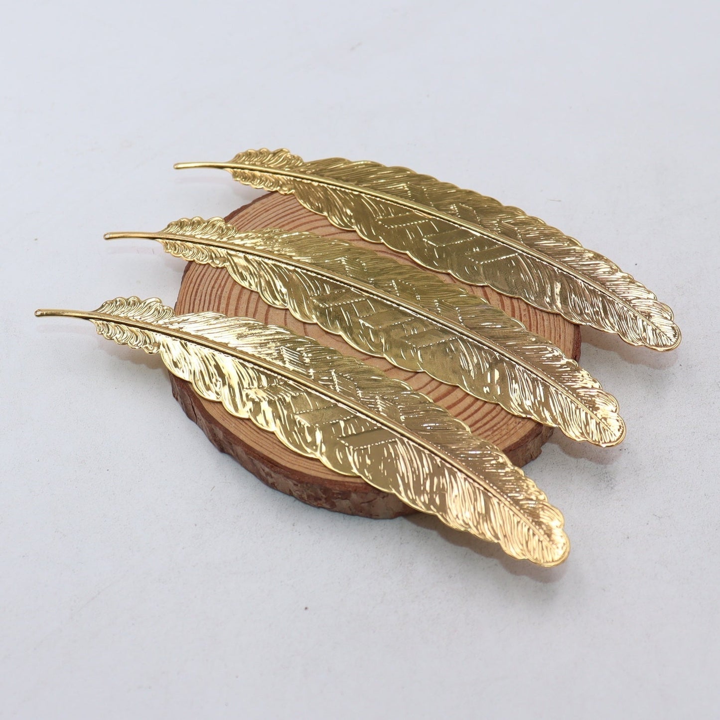 Set of 8 or 10 Elegant Copper Feather Pendants in Multicolor, for DIY Jewelry and Bookmarks. Geometric Patterns with Graceful Theme, No Plating. Ideal for Valentine's Day and Spring Festival Crafts.