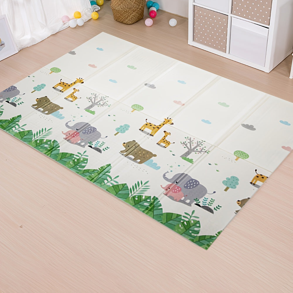 HOMTOL Youngsters' Play Mat - White Foldable XPE Foam Floor Mat for Safe Learning & Playtime, Non-Toxic, HOMTOL