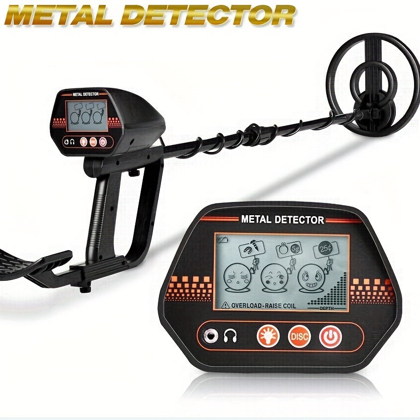 Beach Treasure Finder Handheld Metal Detector, Detects Objects up to 12.7 cm deep for coins and 91.44 cm deep for larger objects. Frequency: 7.0±0.6Khz, Includes 2*9V batteries, No shovel