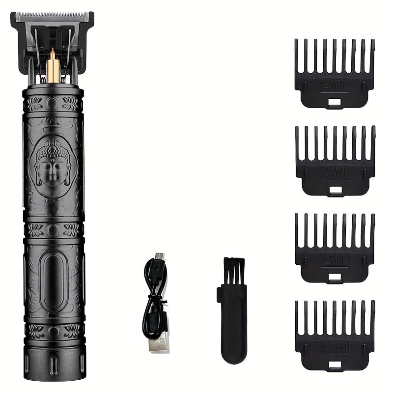 Men's wireless hair clipper, professional trimmer, ideal Father's Day gift.