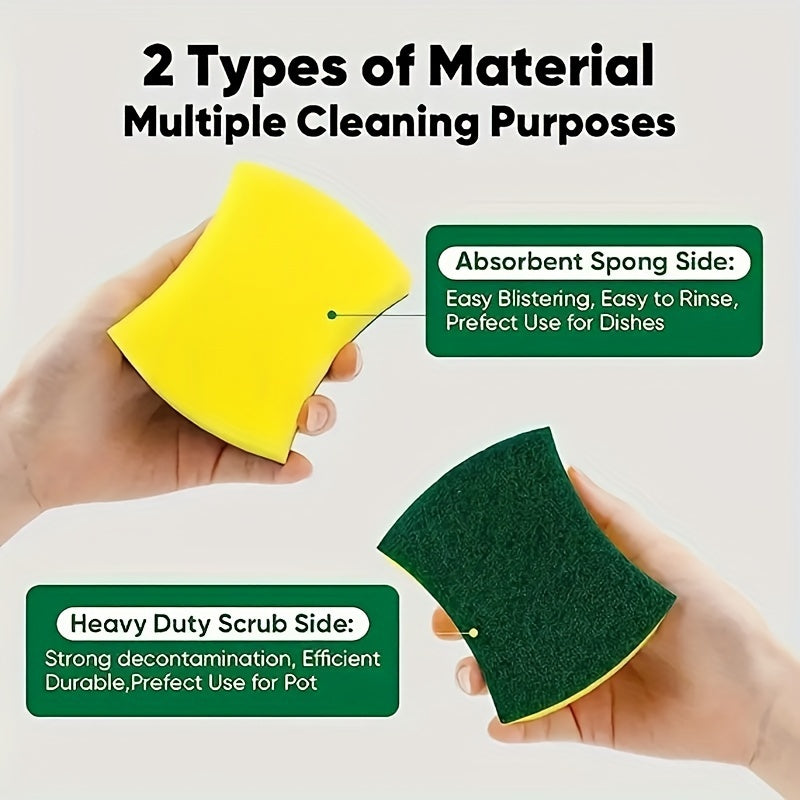 Get a 12/24 pack of heavy-duty dual-sided melamine sponge scrubbers for powerful cleaning in the kitchen, bathroom, RV, or boat. These scrubbers have strong cleaning power, a soft texture, and excellent water absorption. Perfect for use in the living