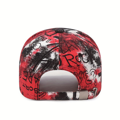 Trendy Graffiti Flower Cloth Baseball Cap