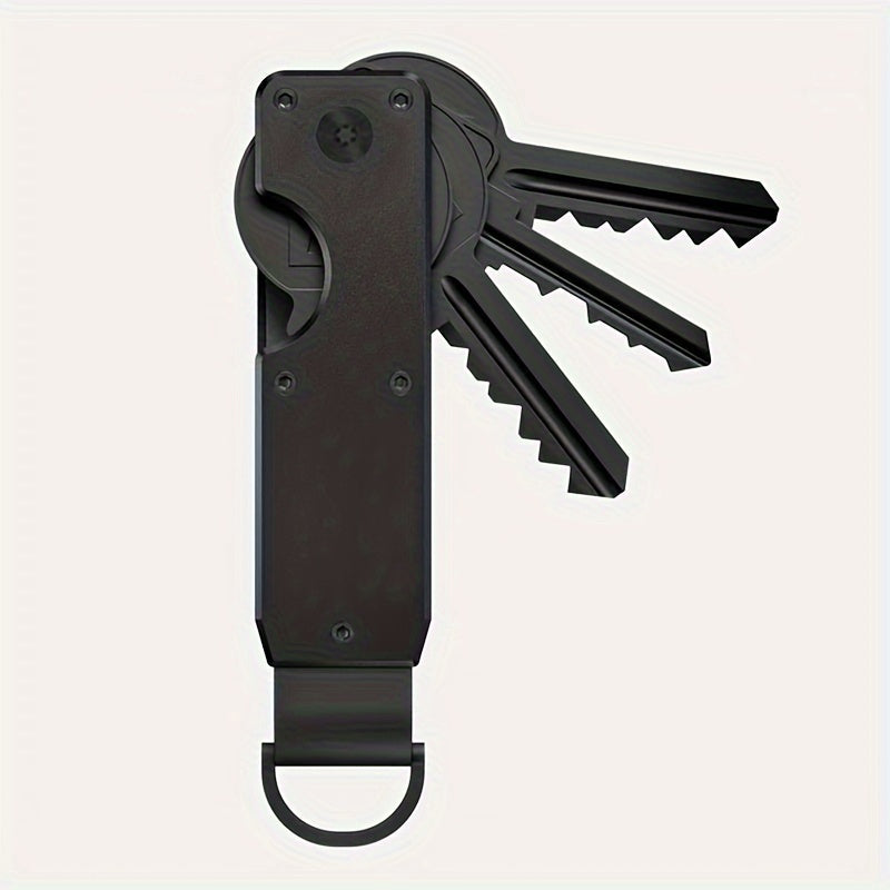 Stylish Minimalist Key Organizer - Compact Holder for 2-6 Keys, Sleek Metal Design, Ideal for Daily Commutes