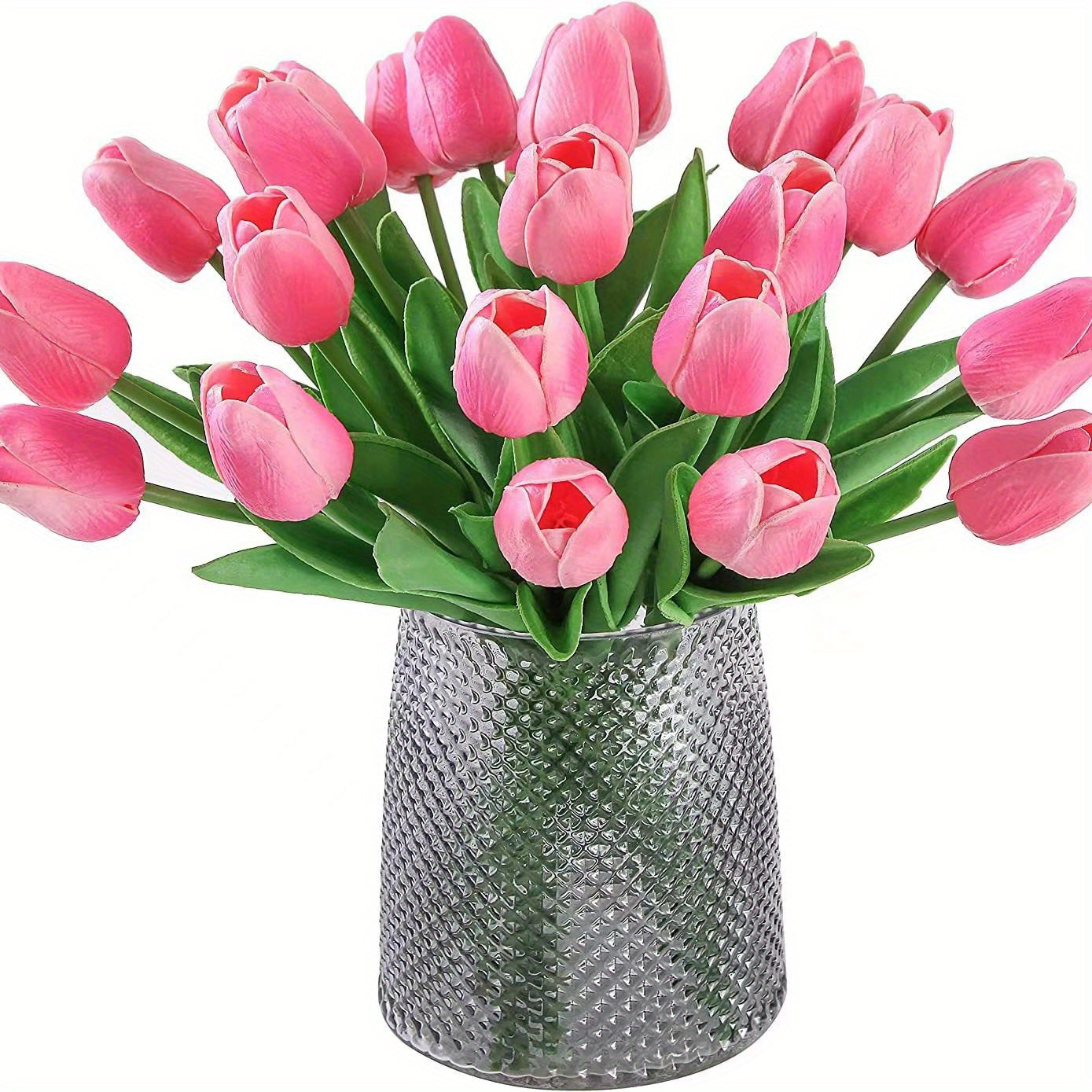 10 lifelike artificial tulips for room and home decor, weddings, offices, cafes, birthdays, and Mother's Day gifts.