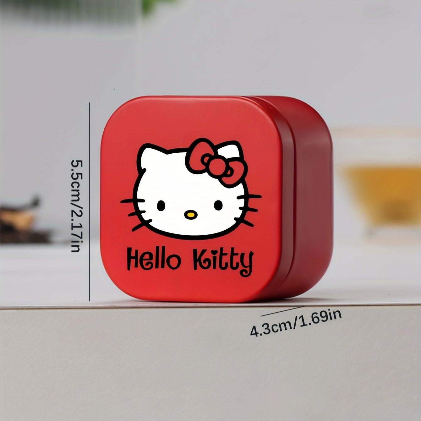 Sanrio Hello Kitty & Friends Square Metal Storage Box, Vibrant Multi-Color, Non-Waterproof Desk Organizer for Jewelry, Beads, Candy, Featuring Hello Kitty, My Melody, Kuromi, Cinnamoroll